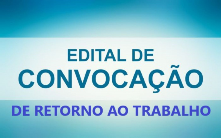 Edital de convocação de retorno ao trabalho | Empresa Durlicouros: funcionário: Kaik Sena