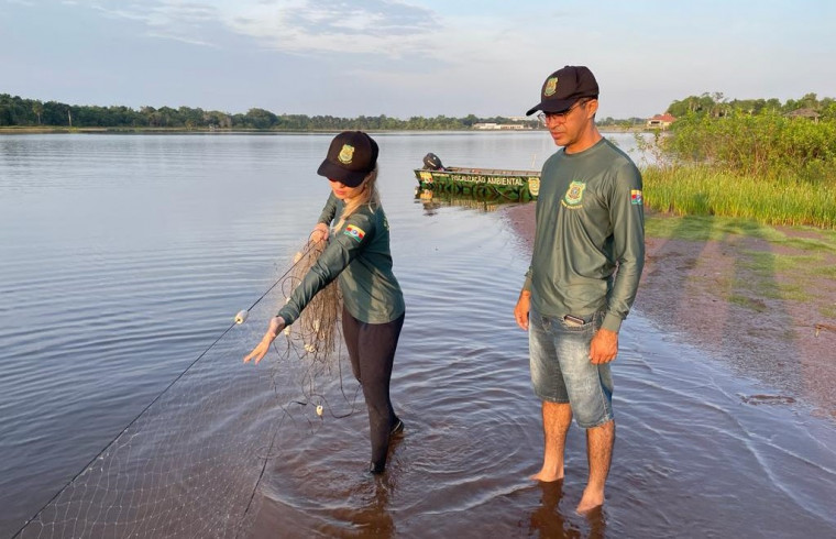 Durante a piracema, fiscalização apreende mais de 580 metros de redes nos rios de Araguaína