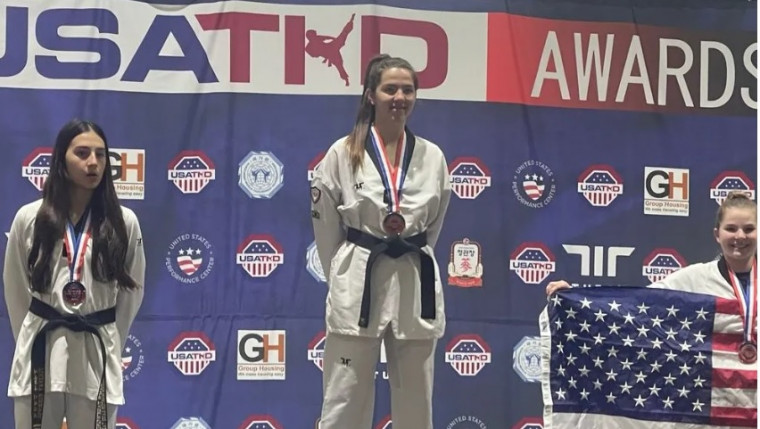 Atleta tocantinense se torna campeã de taekwondo nos EUA e conquista vaga no Pan 2025