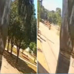Crianças ficam feridas após van escolar ser atingida por caminhonete e tombar em avenida