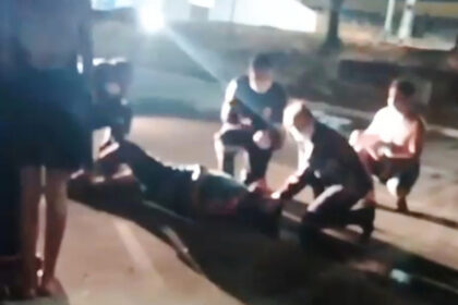 Motorista é atropelado pelo próprio caminhão desgovernado e fica gravemente ferido