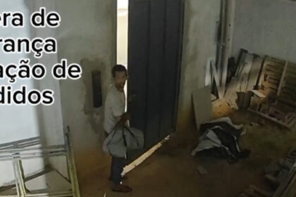 Bandidos invadem obra e furtam ferramentas a poucos metros de Batalhão da PM; vídeo