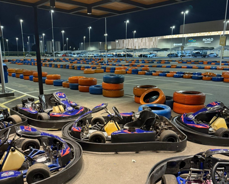 Pista de kart com 2,2 km de extensão é a nova atração do shopping de Araguaína