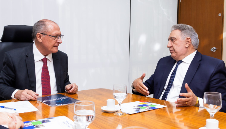 Vice-presidente Geraldo Alckmin recebe governador Laurez e trata de agenda econômica