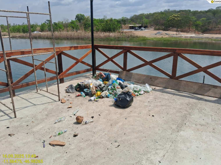Obra turística sofre vandalismo antes de ser inaugurada em Dianópolis; polícia investiga
