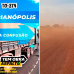 Propaganda oficial do governo sobre recuperação da TO-374 é desmentida por motoristas