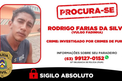 Polícia procura suspeito de série de furtos em casas e comércios de Pium e Cristalândia