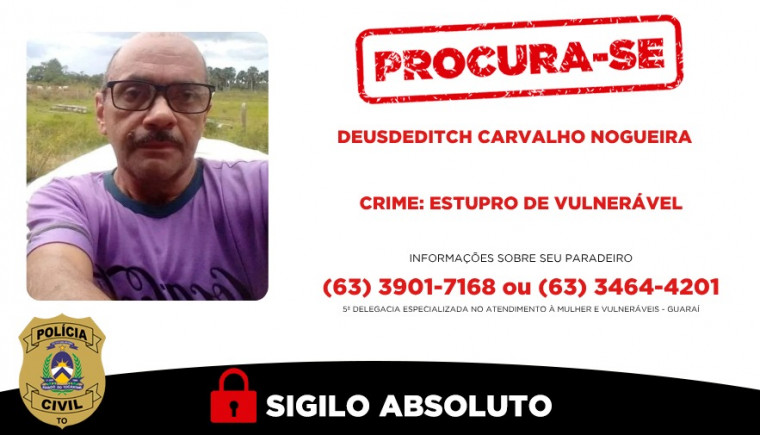 Polícia procura condenado a 14 anos de prisão por estuprar menina da própria família